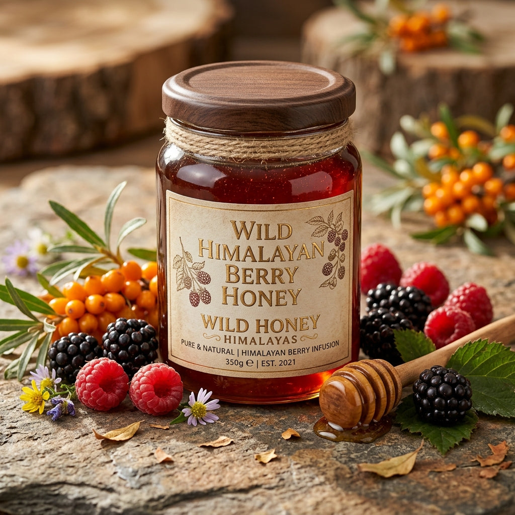 Wild Himalayan Berry Honey - Alpine Blackberry & Seabuckthorn