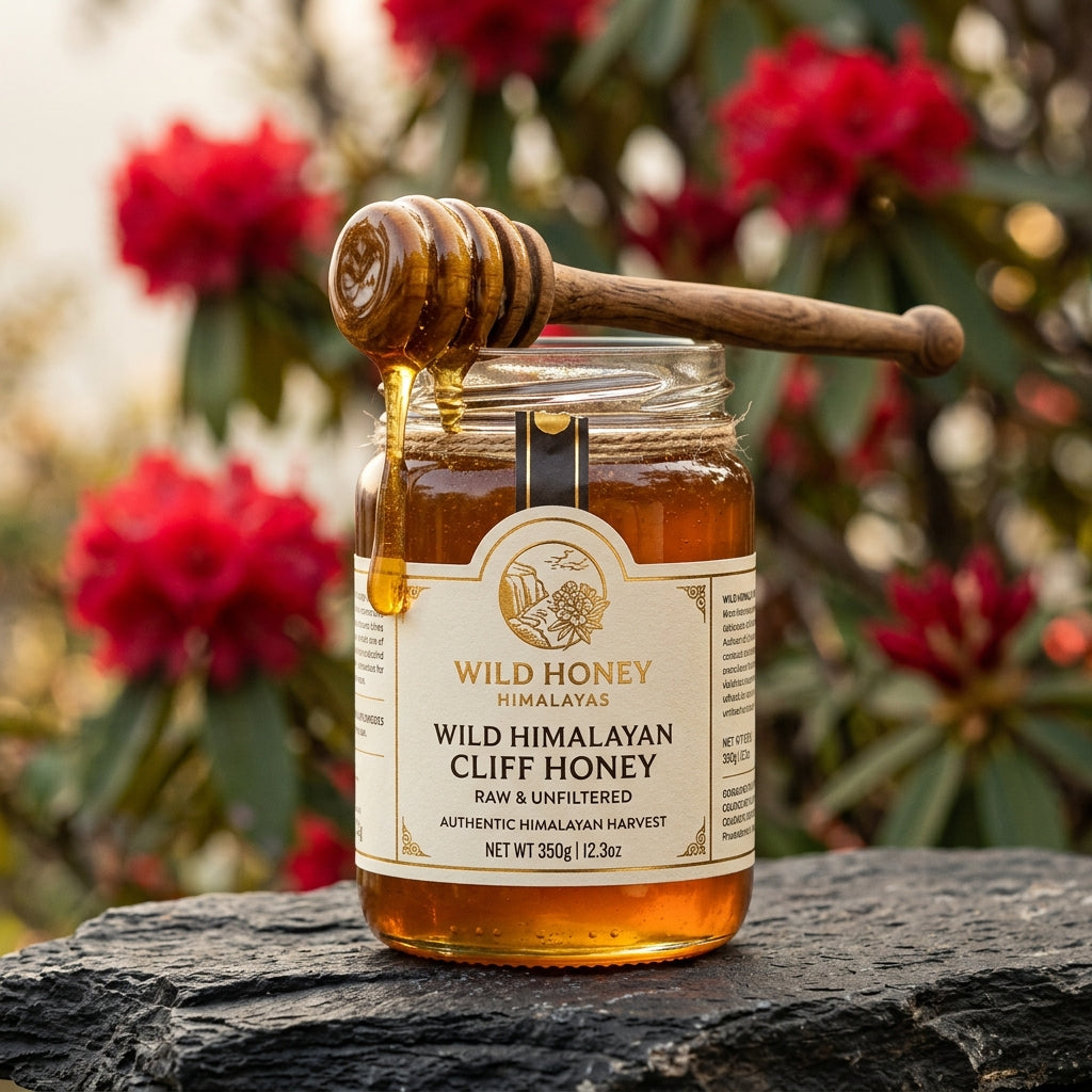 Wild Himalayan Cliff Honey - Raw Rhododendron Infusion