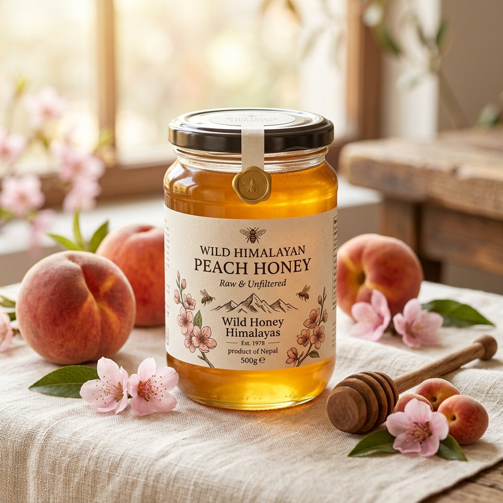 Wild Himalayan Peach Honey - Mountain Orchard Bloom